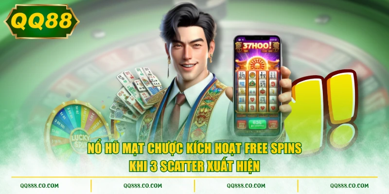 Nổ Hũ Mạt Chược kích hoạt Free Spins khi 3 Scatter xuất hiện
