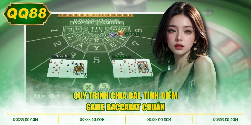 Quy trình chia bài, tính điểm Game Baccarat chuẩn