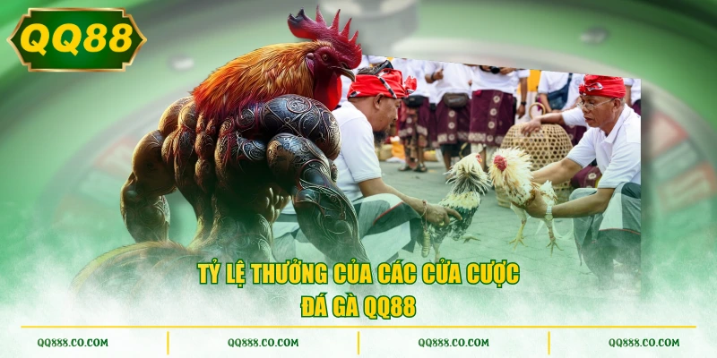 Tỷ lệ thưởng của các cửa cược đá gà QQ88